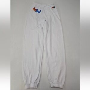 Aviator Nation AV White Logo Joggers Size S Womens